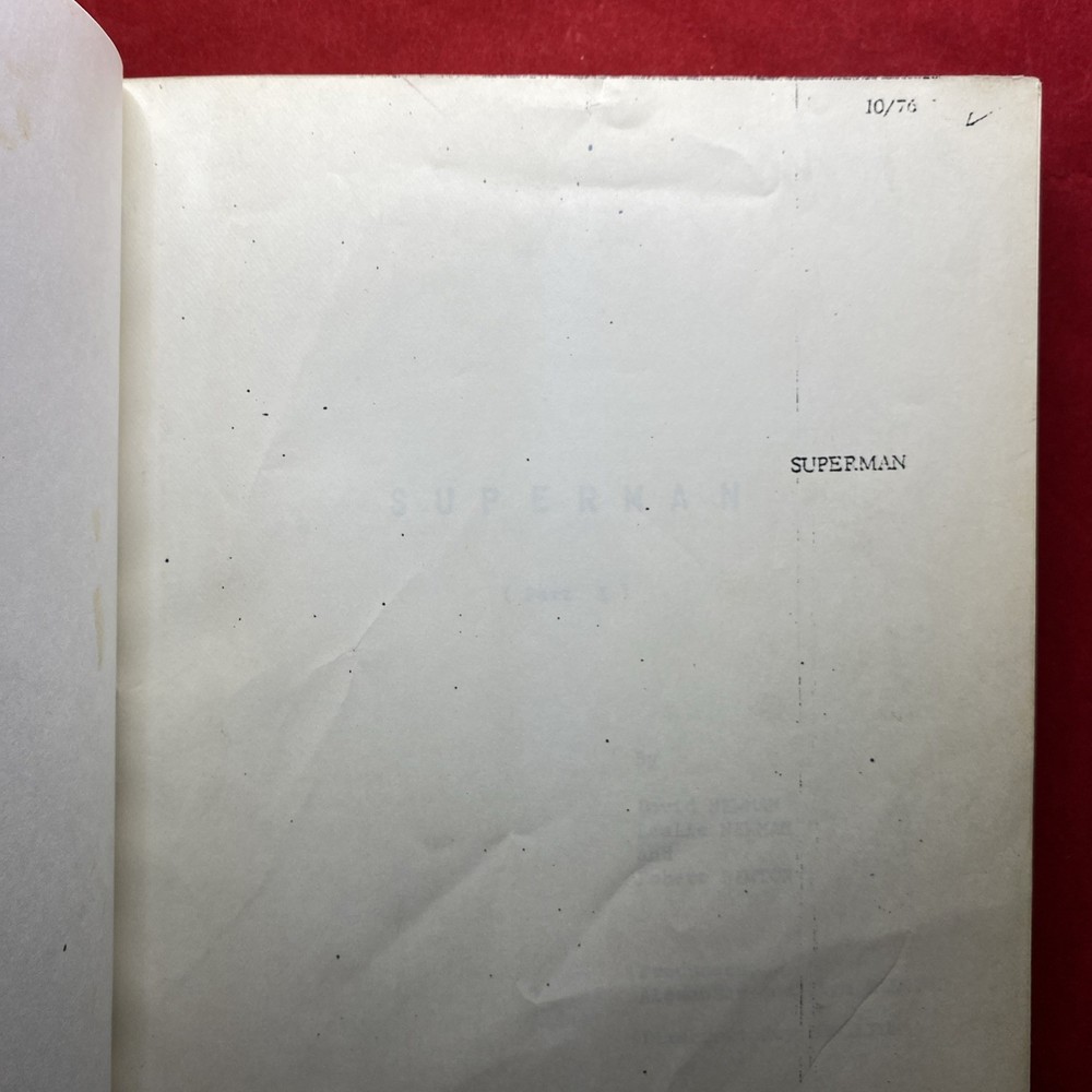 Bound Superman Final Screenplay 1976
