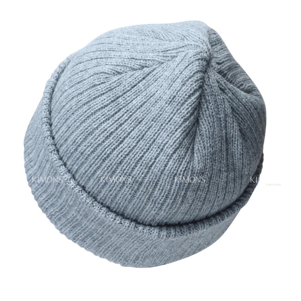 Ribbed Thick Beanie Plain Knit Cuff Ski Cap Skull Hat Warm Solid Color Winter