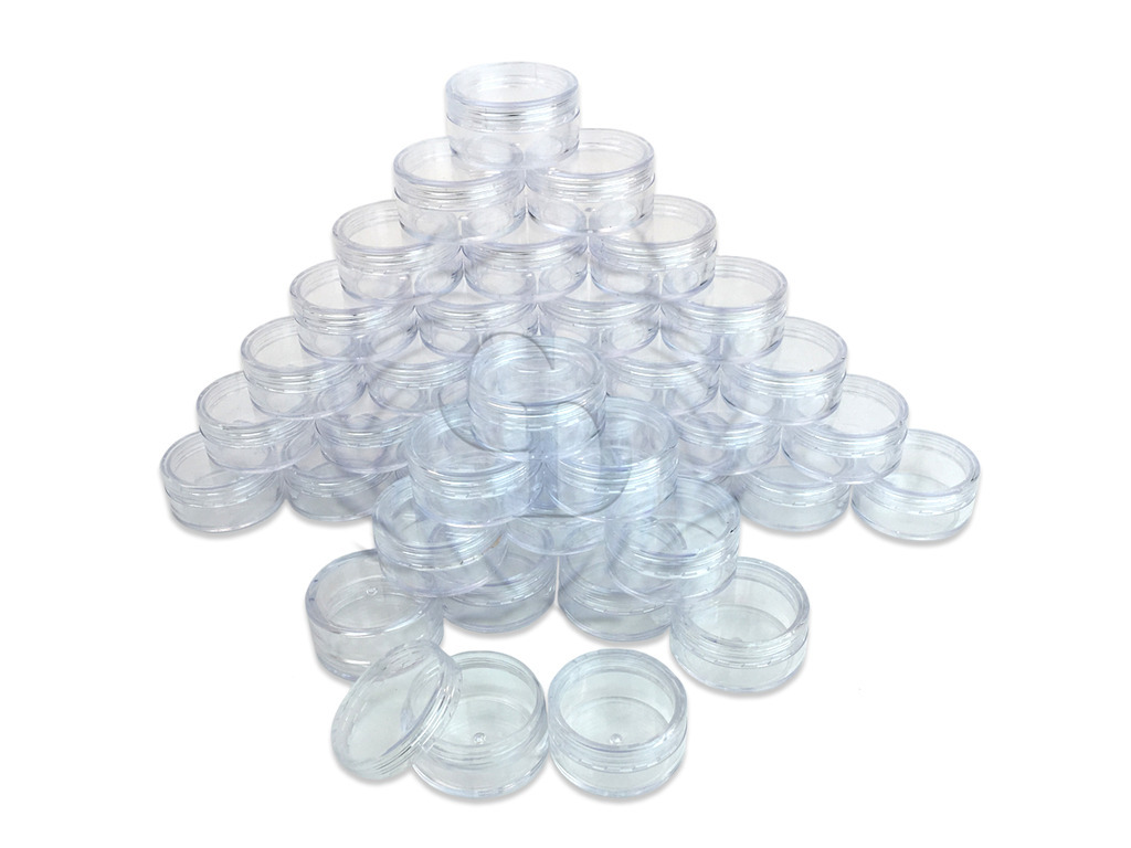 40-Pack 10ml Clear Cosmetic Sample Jar Containers, New