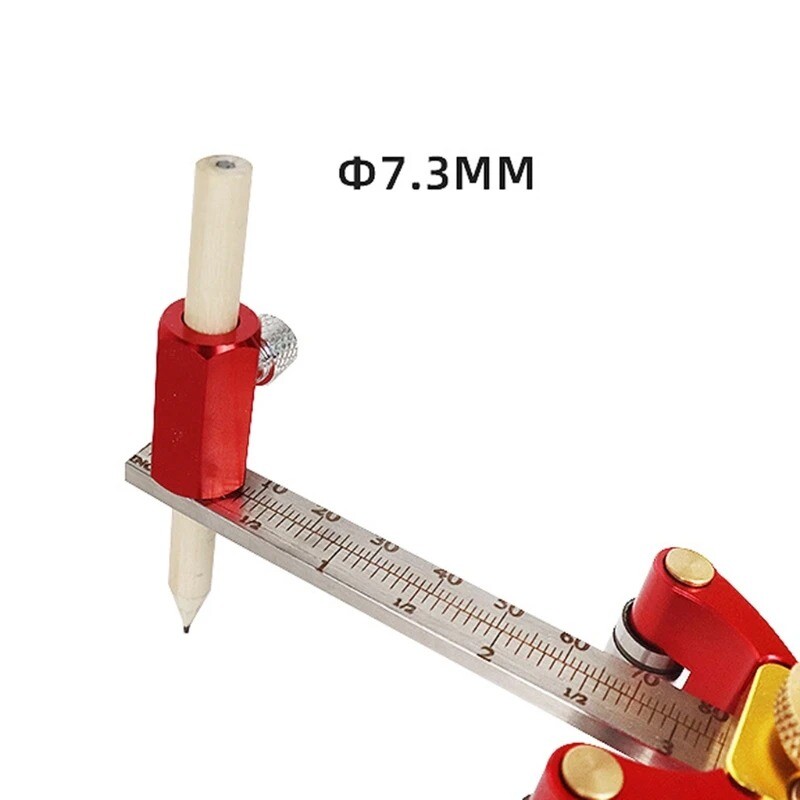 Woodworking DIY Drawing Straight Line Arc Measuring Height Triple Multi-function