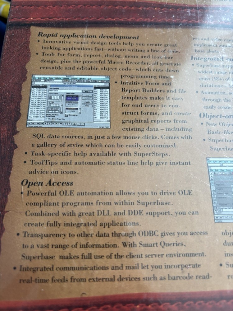 Vintage Superbase 95 Superbase95 Windows PC Database Software Data Base SEALED