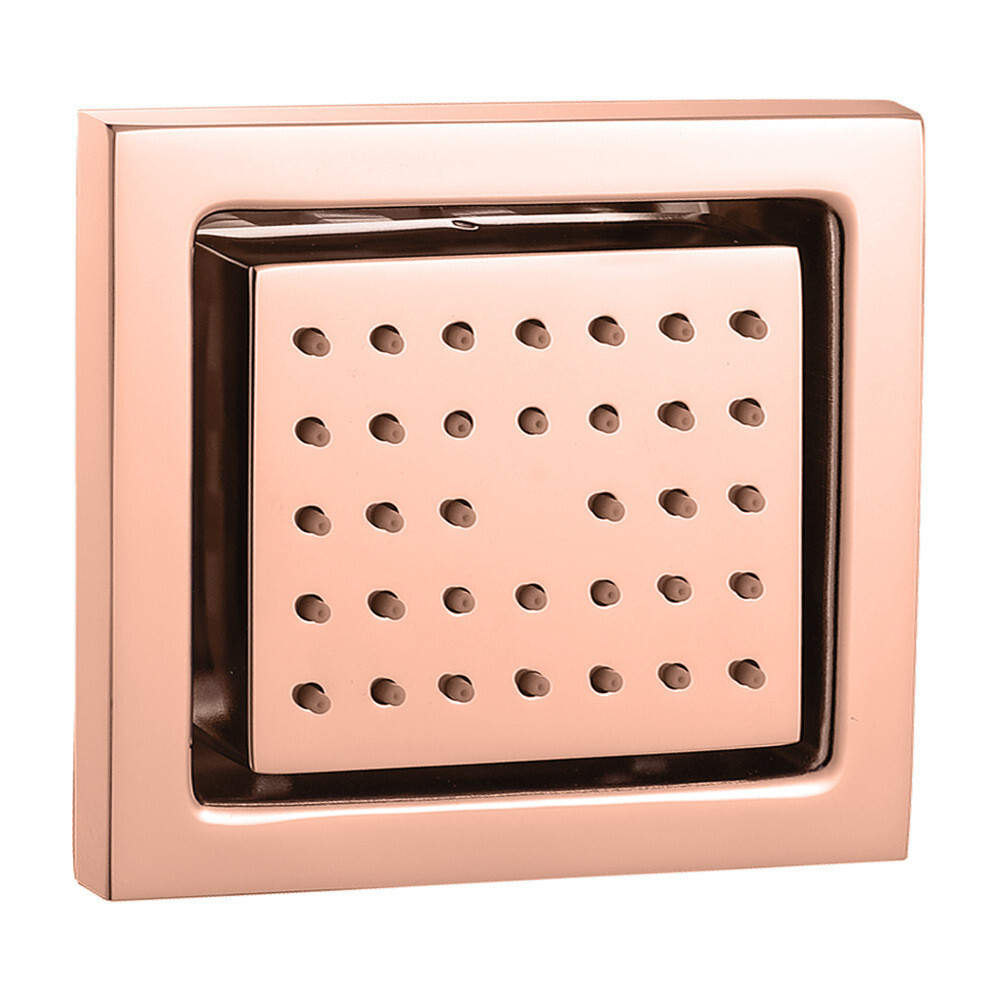 4PCS Square Massage Side Sprayer Spa System Shower Set Wall Mounted Rose Gold