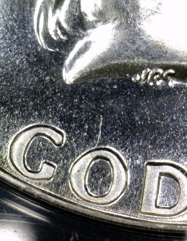 1953 ERROR ANACS PR66 Struck Thru Thread SILVER Franklin Half GEM PROOF Coin