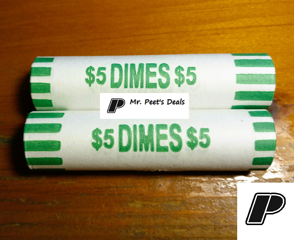 (2 Rolls) 1776-2026 P&D SemiQ Dime 10c 10 Cents OBW RollS from Fed Boxes ON HAND