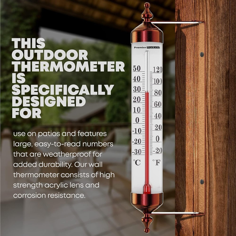 10.2 Steel Outdoor Thermometer (adjustable Angle)