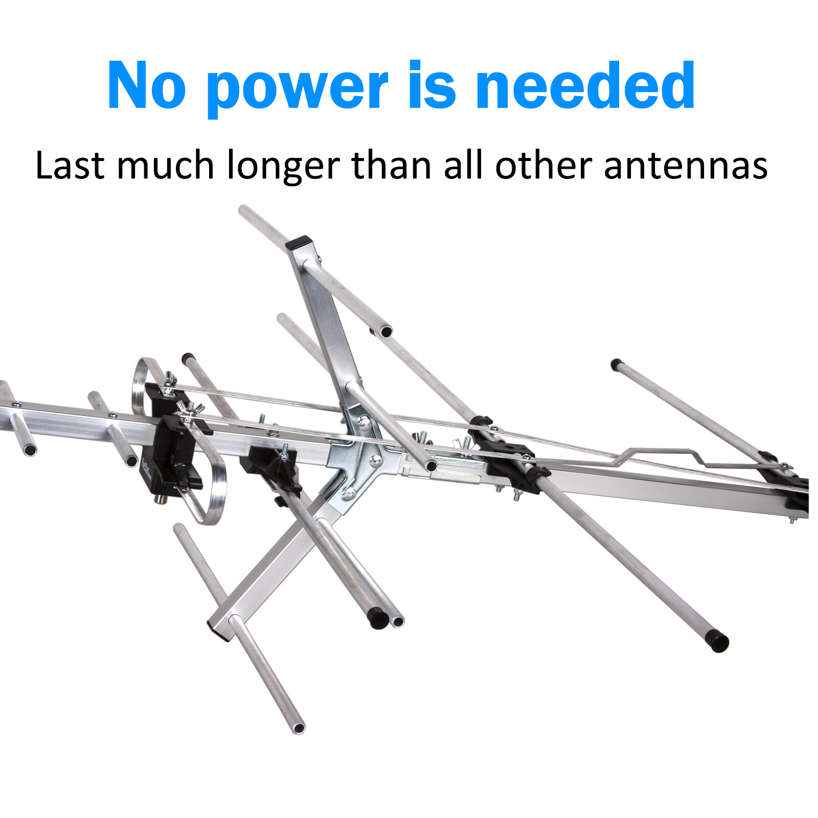 4K Yagi Outdoor TV Antenna 250 Mile for UHF VHF FM Digital Reception