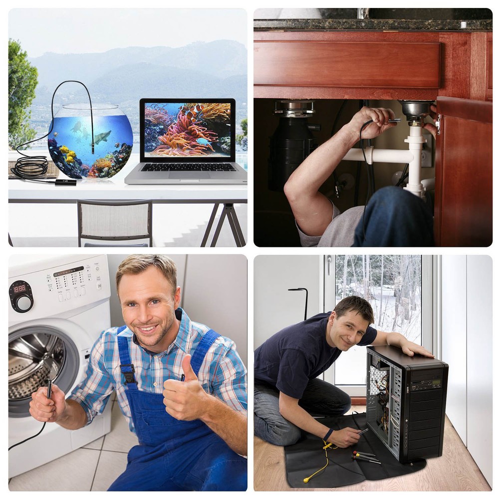 5M 8LED WiFi Borescope Endoscope Inspection Camera for iPhone Android iOS