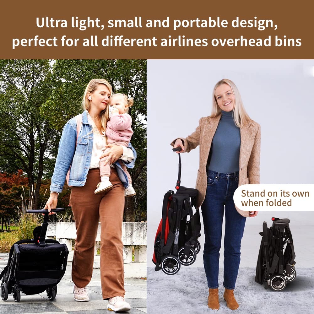 Portable Lightweight Umbrella Stroller with Automatic Fold & Sun Canopy