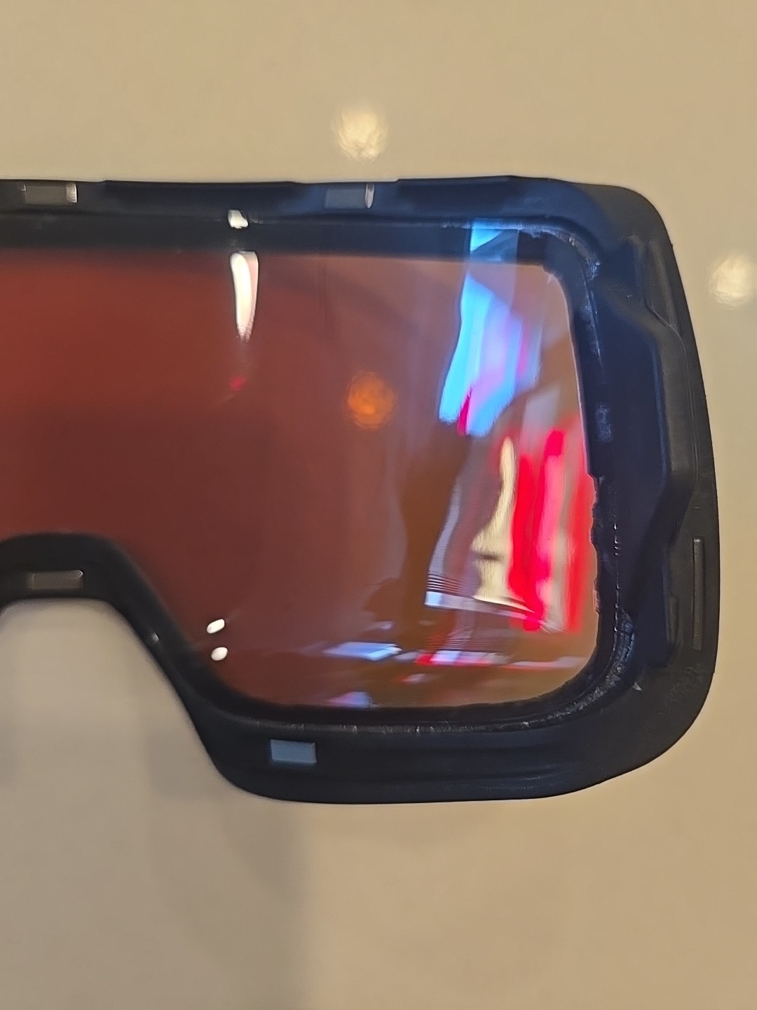 Smith 4D Mag Chromapop Sun Red Mirror Replacement Goggle Lens Used