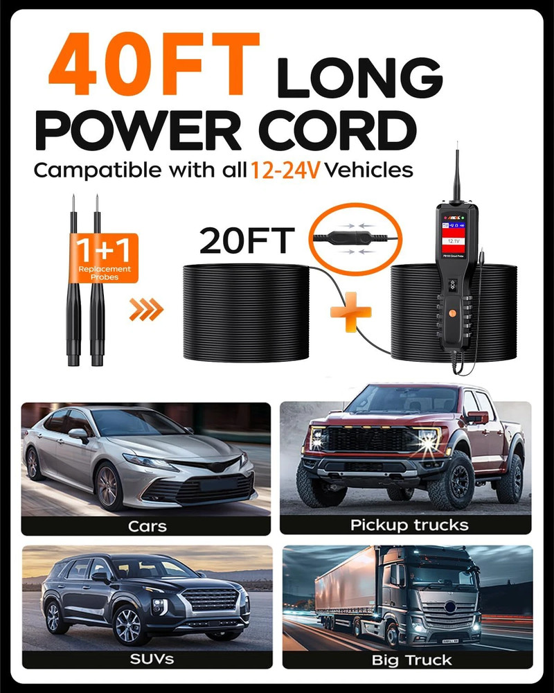 ANCEL PB100 Circuit Probe Electrical Integrated Voltage Power Scanner Tool