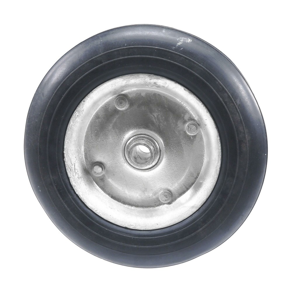 Chain Link 8" Solid Black Rubber Wheel for Residential Gates- Helper Wheel