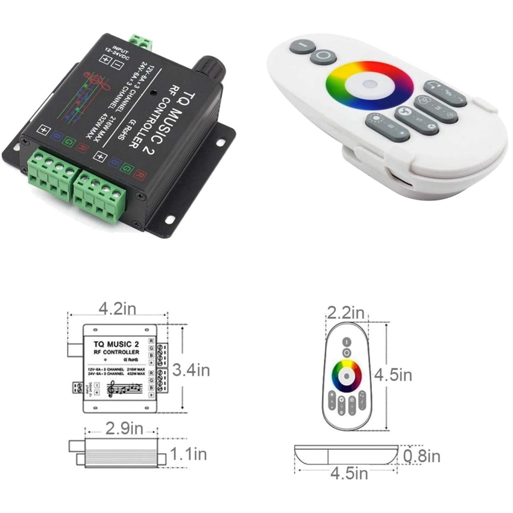 Remote Controlled RGB Music Light Strip Controller
