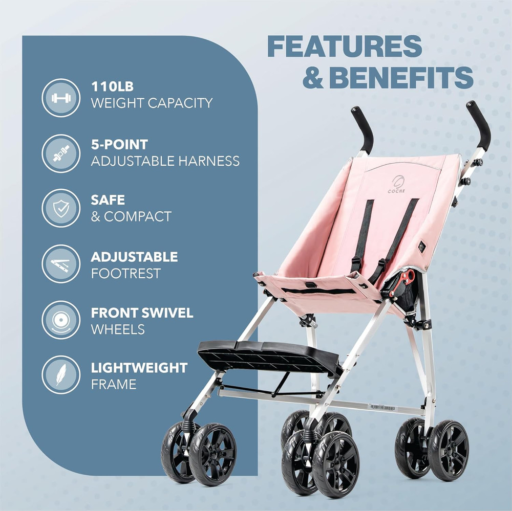 XL Special Needs Stroller, Disability Stroller for Older Child, Larger Size Push