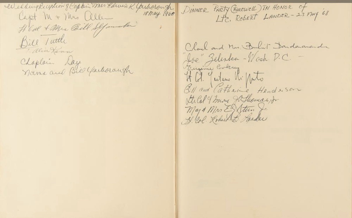 William P. Yarborough Multi-Signed Guest Book of (150+) Vietnam-Era Dignitaries