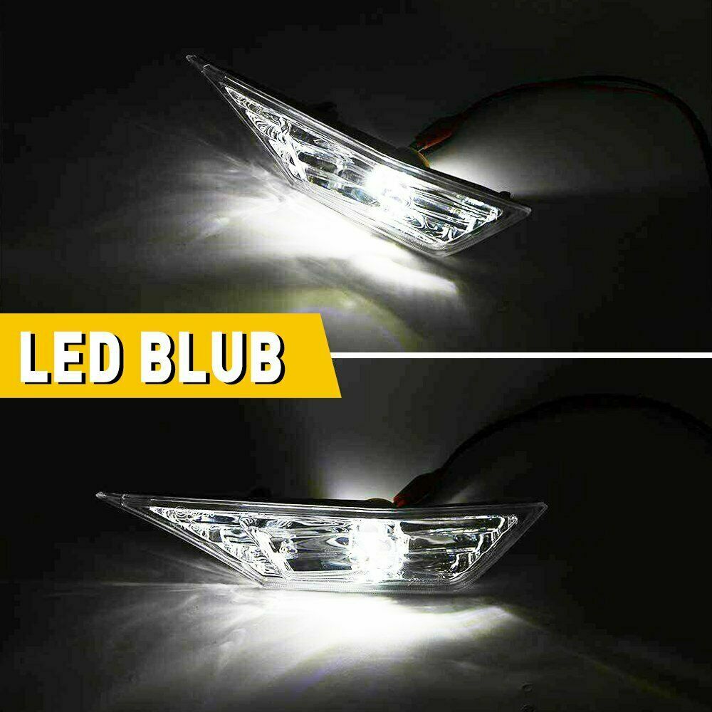 Smoked Side Marker Lamp Turn Signal Light W/ Led Bulbs for Honda Civic 2016-2021
