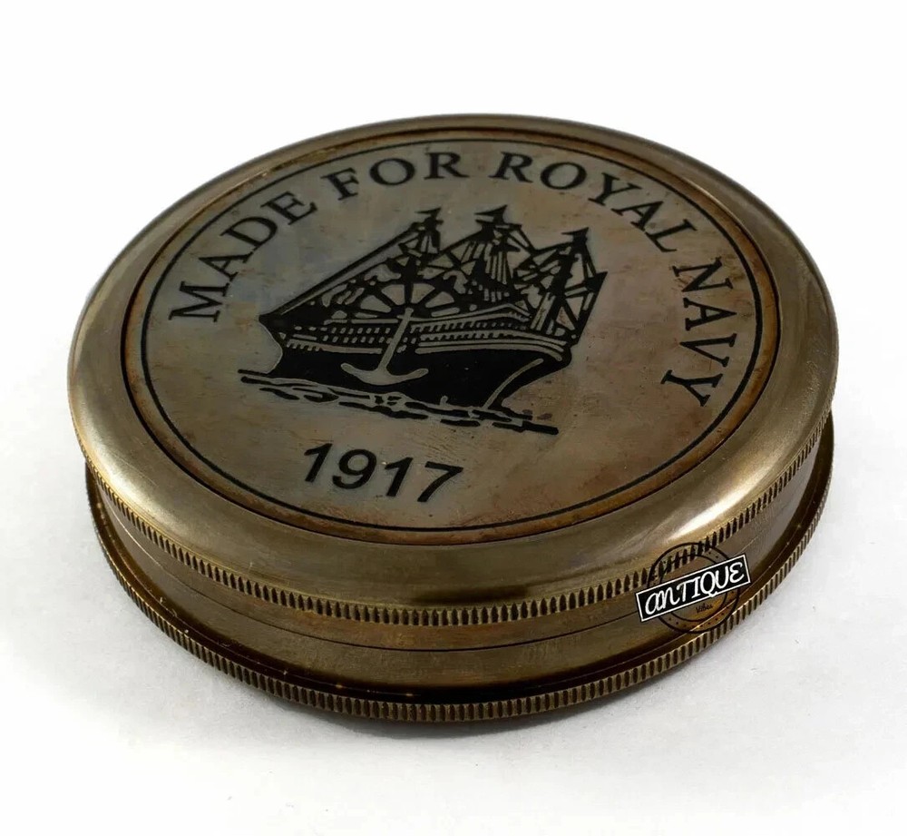 Old London Navy Magnetic Compass Working Navigation Compass Gift