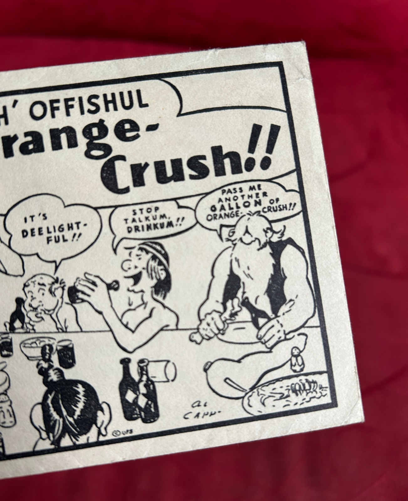 1950s Orange Crush Envelope & Lil Abner Tattoos Sheet
