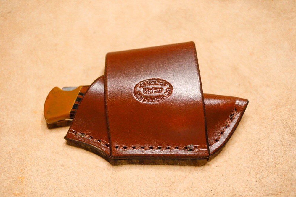 Custom Leather Crossdraw Sheath for Buck 110/112