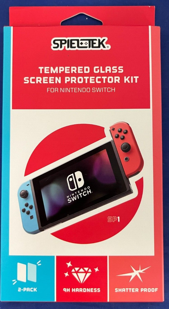 SpielTek Tempered Glass Screen Protector Kit for Nintendo Switch Brand-New