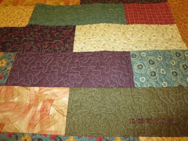 HAND CRAFTED QUILT--REVERSIBLE--MACHINE STIPPLING--#Y57-1