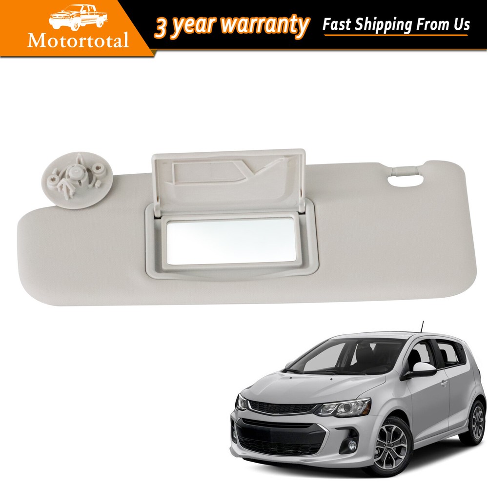 Sun Visor For Chevy SONIC 2012 - 2020 SPARK 2011 - 2022 Left Gray high Quality