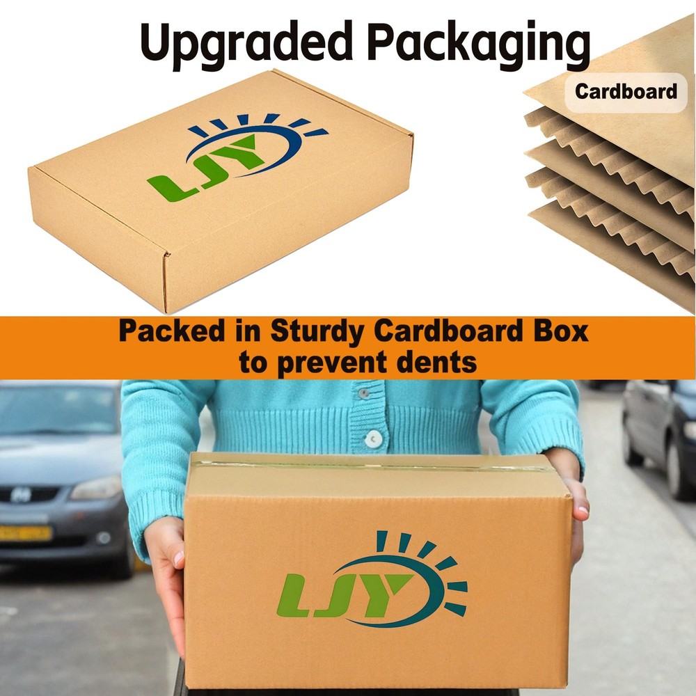 LJY 12 Pack Empty Rectangular Metal Storage Organizer Tins with Black+Window