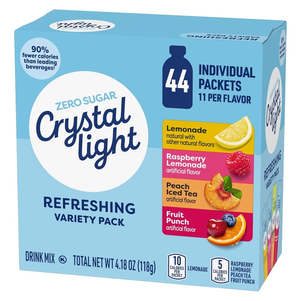 Refreshing Drink Mix Variety Pack – 44 Zero Sugar Packets for Anytime Hydration