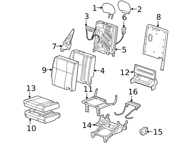 Genuine GM Recline Handle 89042595
