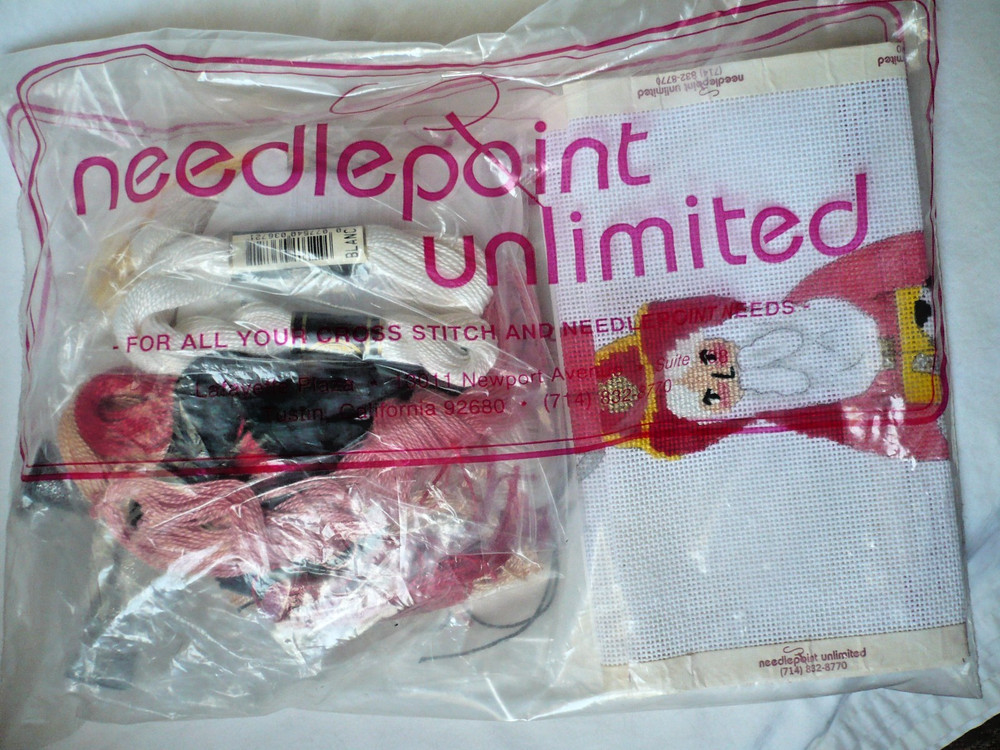 Fireman Santa Needlepoint Kit, UR128, Canvas, Floss, Thread, Needles