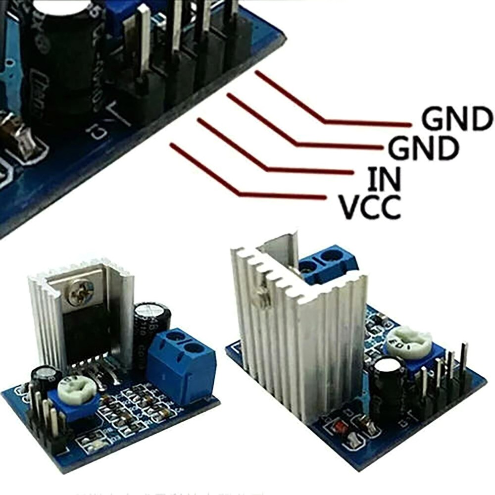 5Pcs Audio Amplifier Module Mono 18W Power AMP Board 6-12V with Volume Control