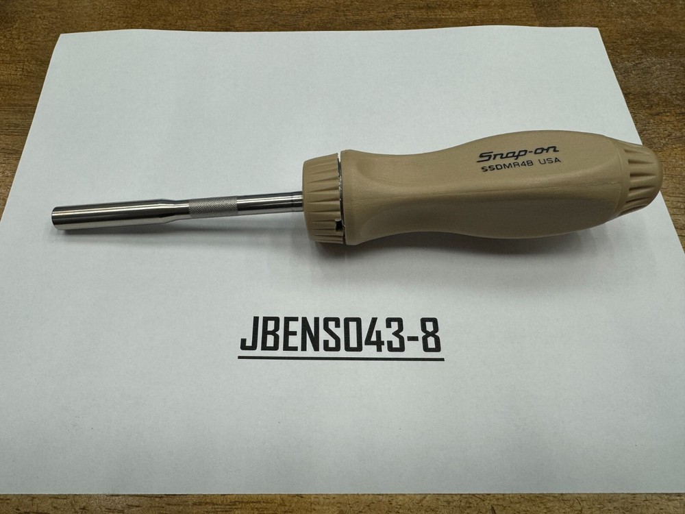 Snap-on Tools NEW COMBAT TAN Hard Grip Ratcheting Screwdriver No Bits SSDMR4BCT