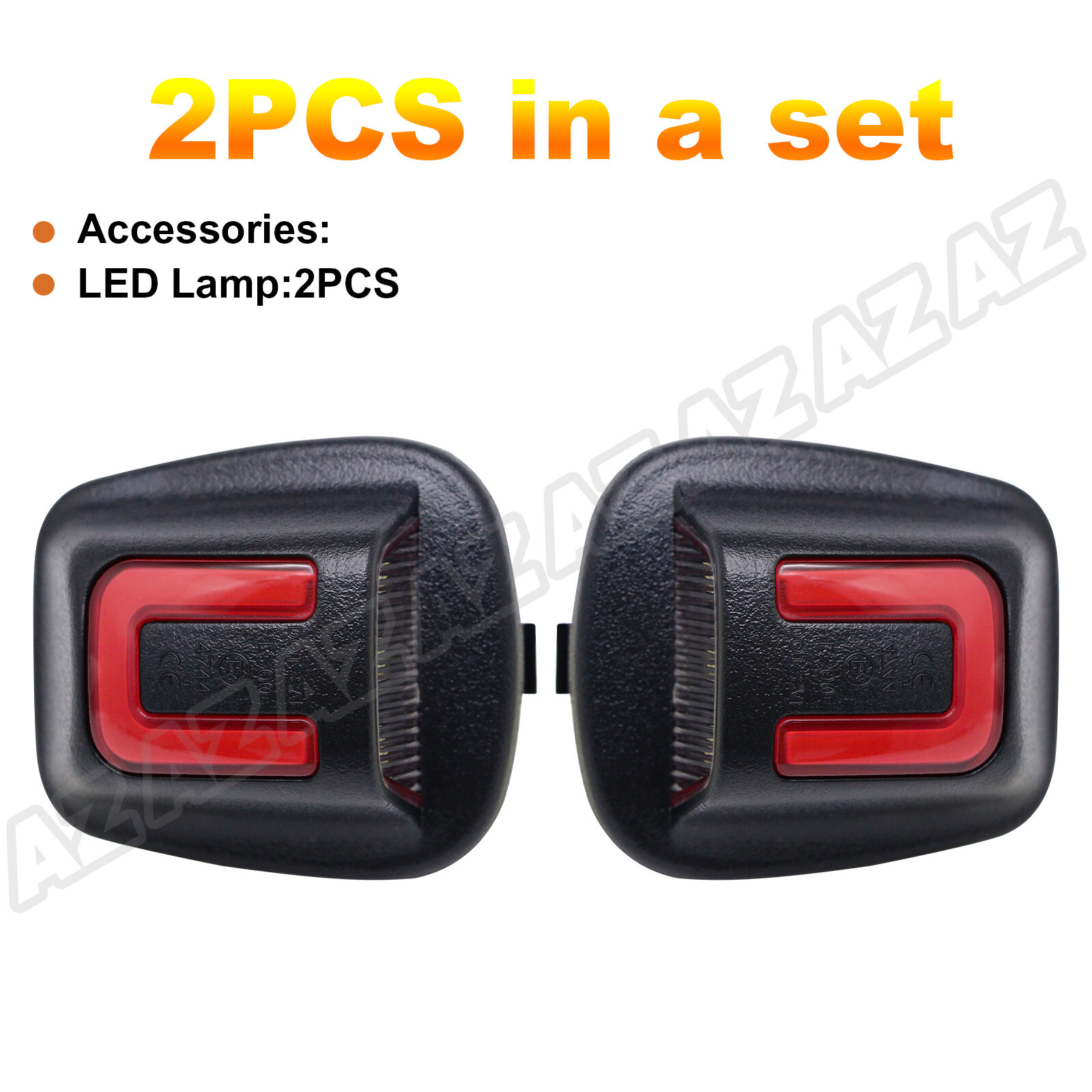 2x Red+White LED Rear Bumper Tag Light License Plate Lamp Fit 97-11 Dodge Dakota
