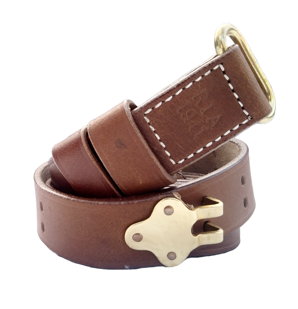 U.S. Springfield Rifle WWI 1907 Pattern Leather Sling Tan ria