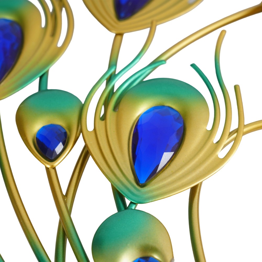 Peacock Wall Clock, Silent Art Wall Clock, Decorative Wall Clock