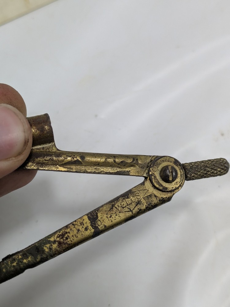 Bundle Vintage BRASS Helix DRAWING COMPASS Oxford Mathematical Instruments Tin