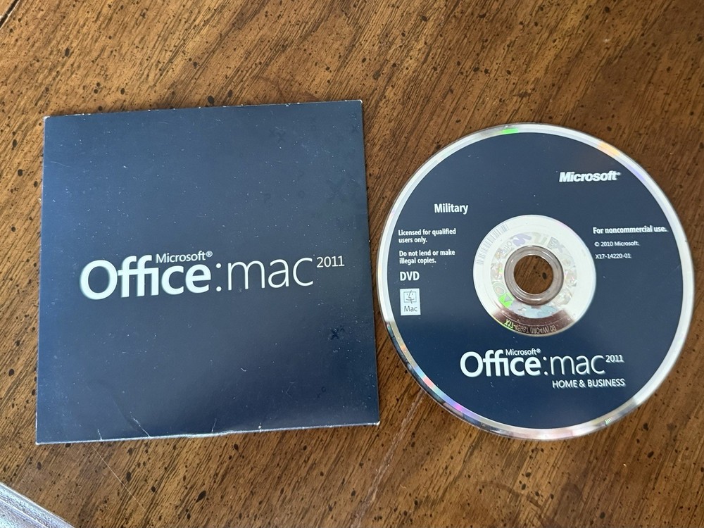 Microsoft Office Mac 2011 Home And Business CD Disc