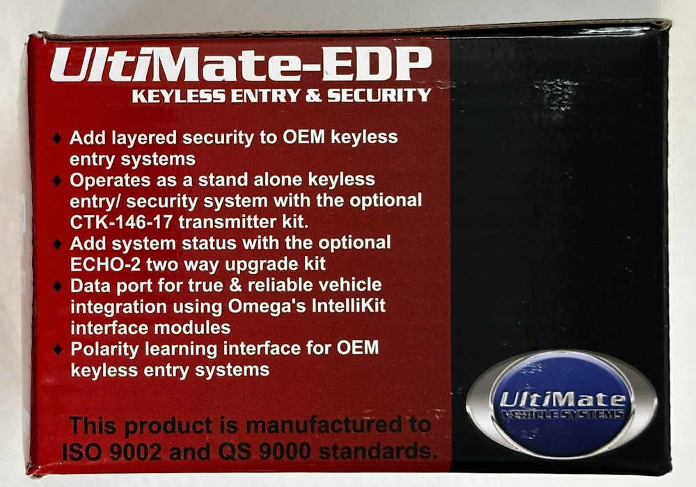 Omega Ultimate EDP - Add On Vehicle Keyless Entry & Security Alarm System