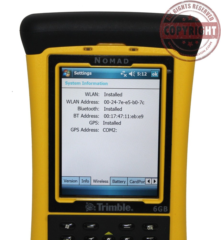 TRIMBLE NOMAD ARCPAD, MAPPING DATA COLLECTOR, SURVEYING