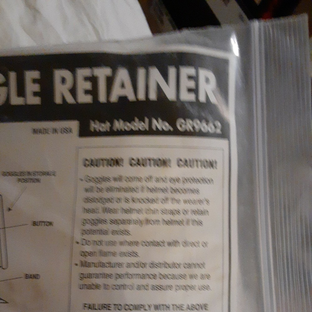 Checkers Industrial Safety Products Goggle Retainer Hat Model # GR9662