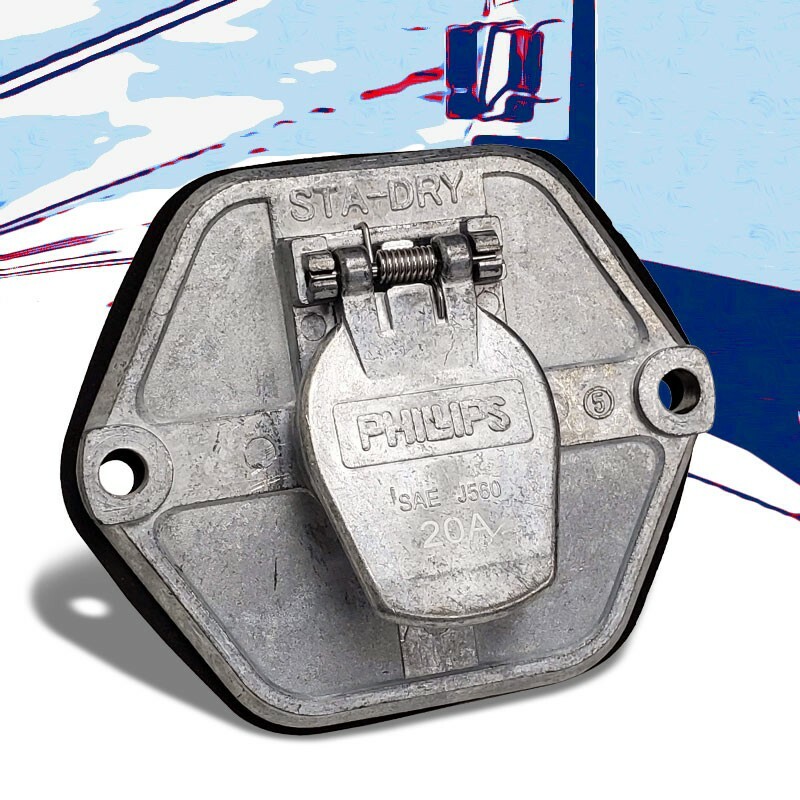 Phillips 15-762 7-Way 20 AMP Circuit Breakers Socket Split Pin Extended Barrel