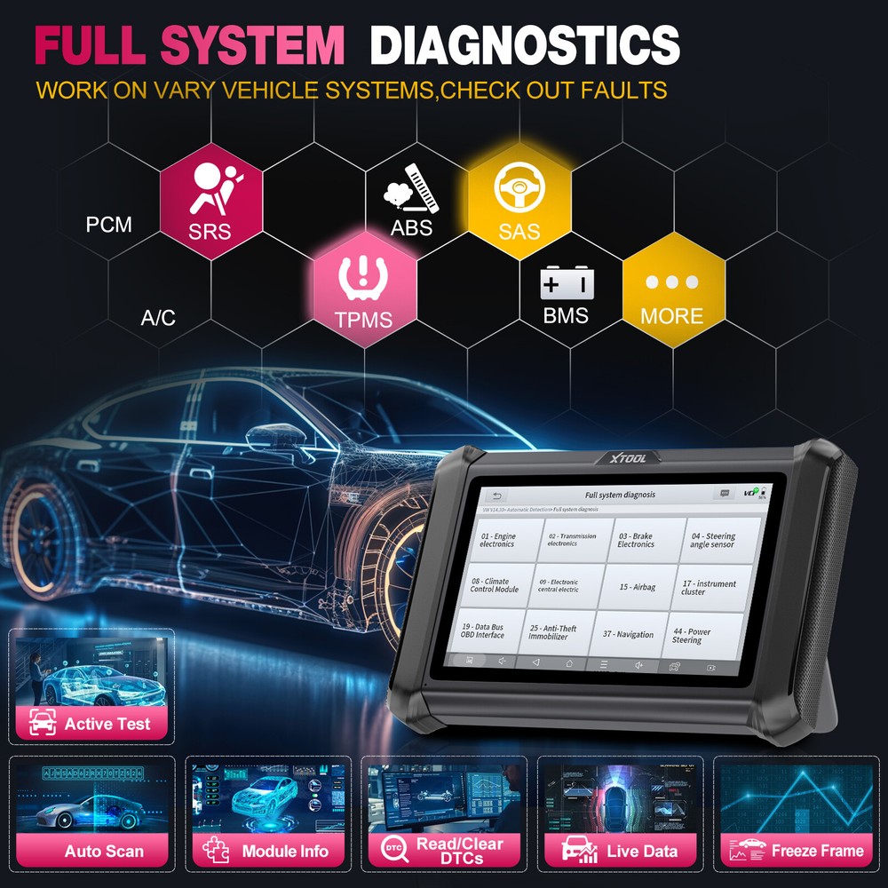 XTOOL D7W Auto Diagnostic Scan Tool 36+Resets E/CU Coding K`ey Programmer DOIP