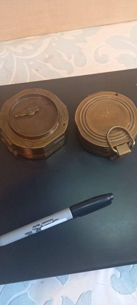 BUNDLE, Nautical Brass Brinton Compass MK1 1914.+ Unknown Compass+ Marine Teles