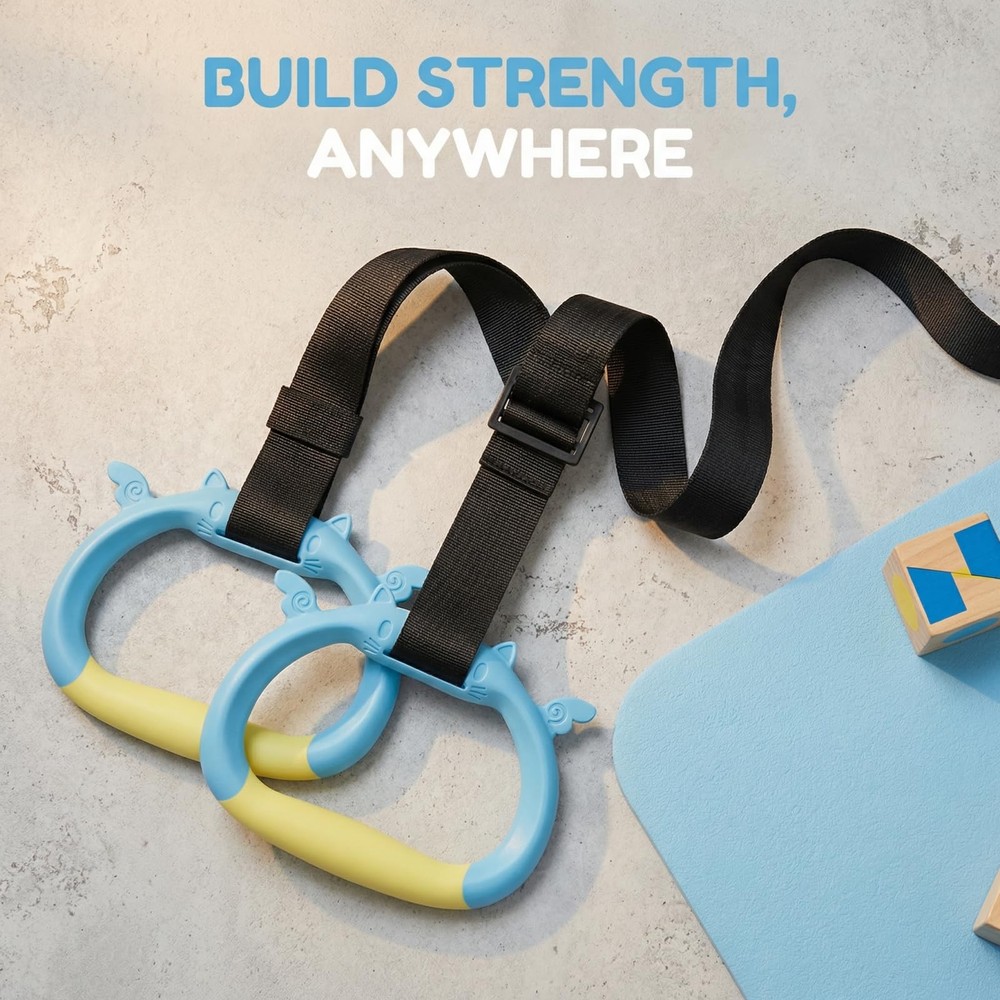 Gymnastics Rings, Home Gym Equipment, Adjustable Strap Strength Training Ring...