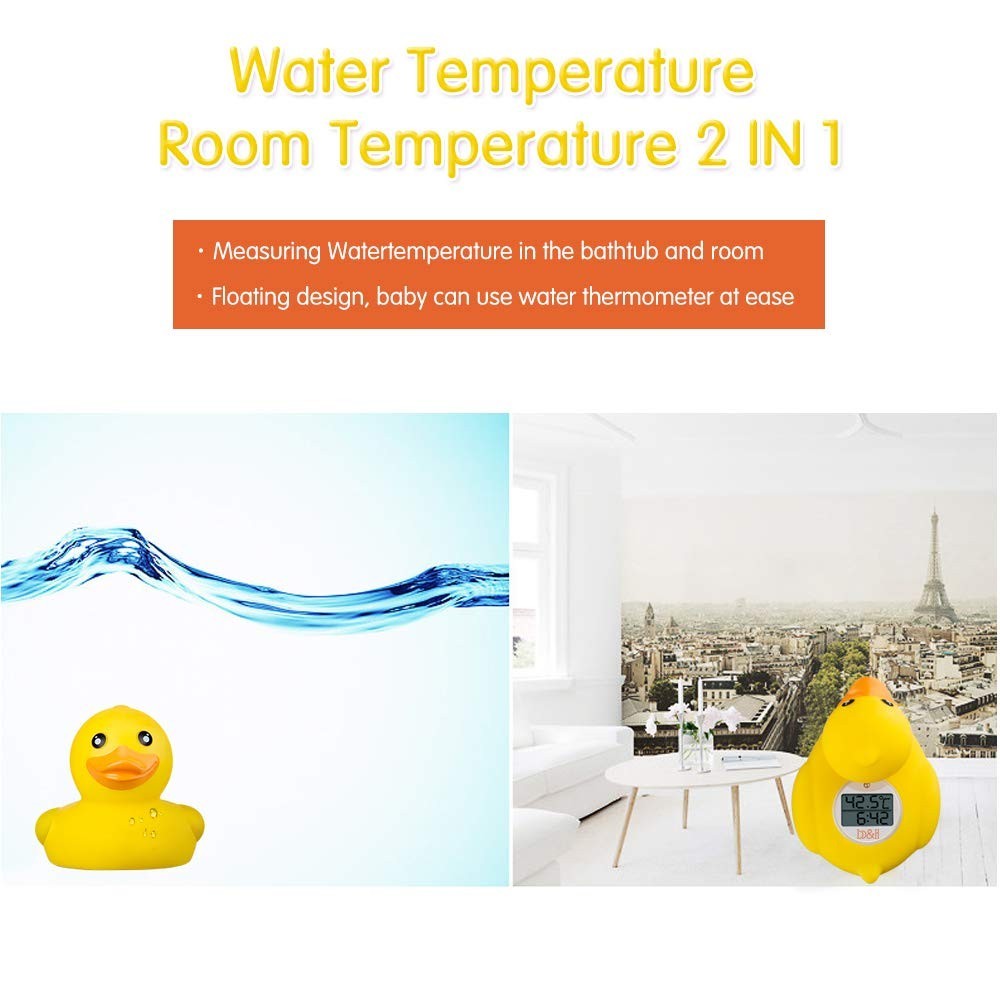 Baby Bath Thermometer with Blinking Light Indicator