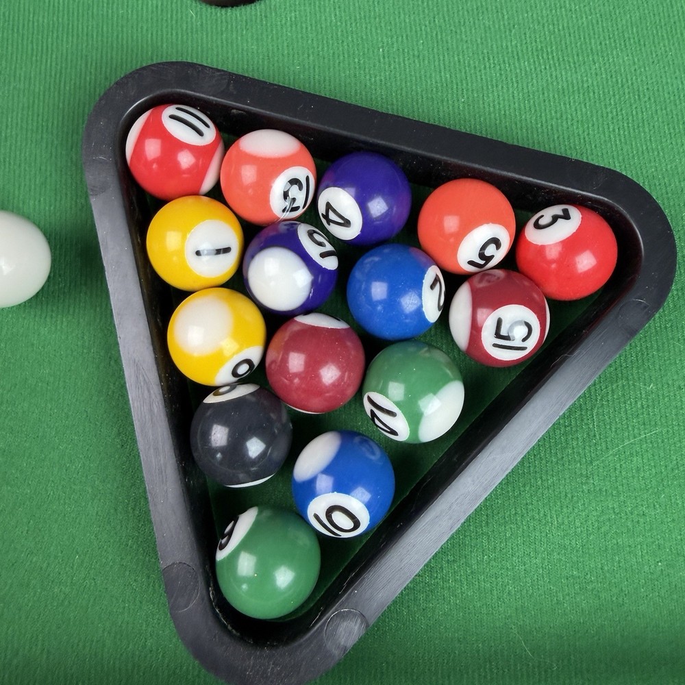 Mainstreet Classics 20" Mini Pool Table Billiards Game Set Portable Tabletop Fun