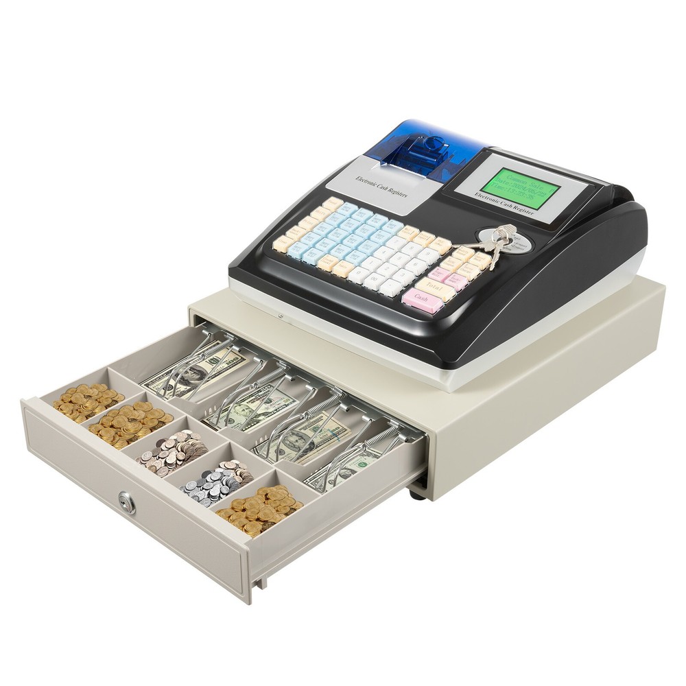 NEW Electronic Cash Register 48 Keys Cash Management System with Thermal Printer