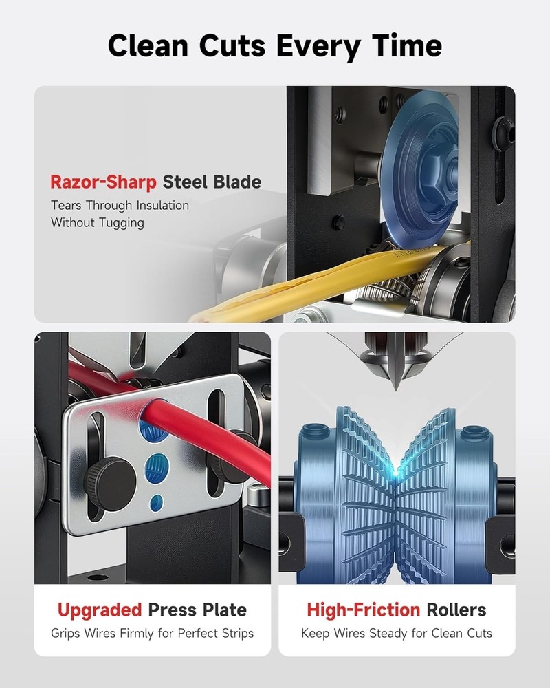 Automatic Wire Stripper Machine, Wire Stripper Electrical for 0.06"-0.9" 1.5-...