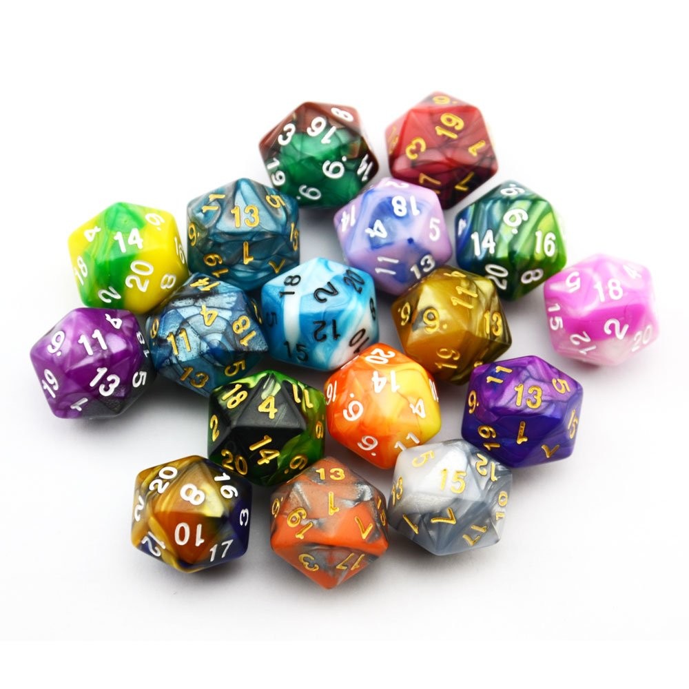 10-Pack 20 Sided Dice D20 Polyhedral Dice for DND RPG MTG Table Game (Double ...