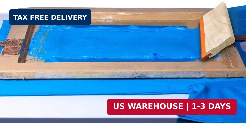 Caydo 2 Pieces 2 Sizes Screen Printing Squeegee, 75 Durometer Wooden Ink Scraper
