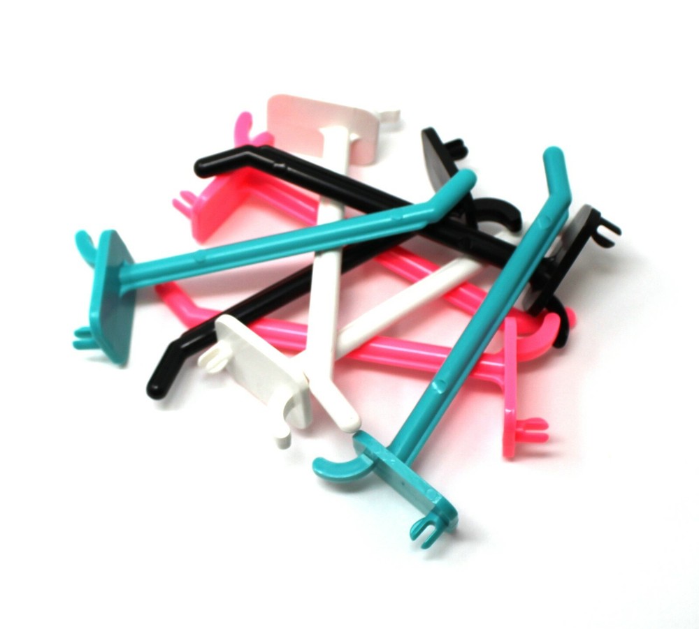 4" Plastic Pegboard Hooks Garage/Tools/ Storage/Jewelry/Crafts/ 75 or 100 Pack
